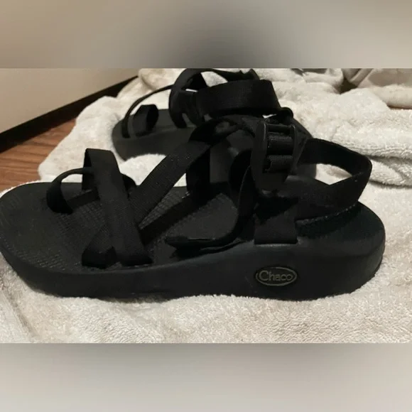 Chaco Mens Size 11 Black Strappy Textile Sport Sandal Flat Comfort
Shoes Hiking - Picture 12 of 16